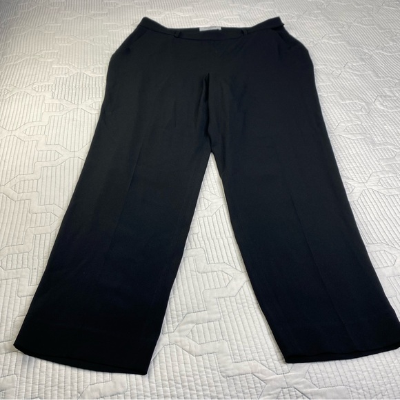 MM Lafleur Stretch Pants Womens Sz 1+ 1X Black Trouser Straight Leg Lightweight - Picture 4 of 12